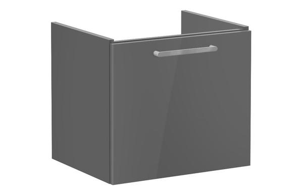 VitrA Root Flat 60cm 1 Drawer Washbasin Unit - Anthracite High Gloss